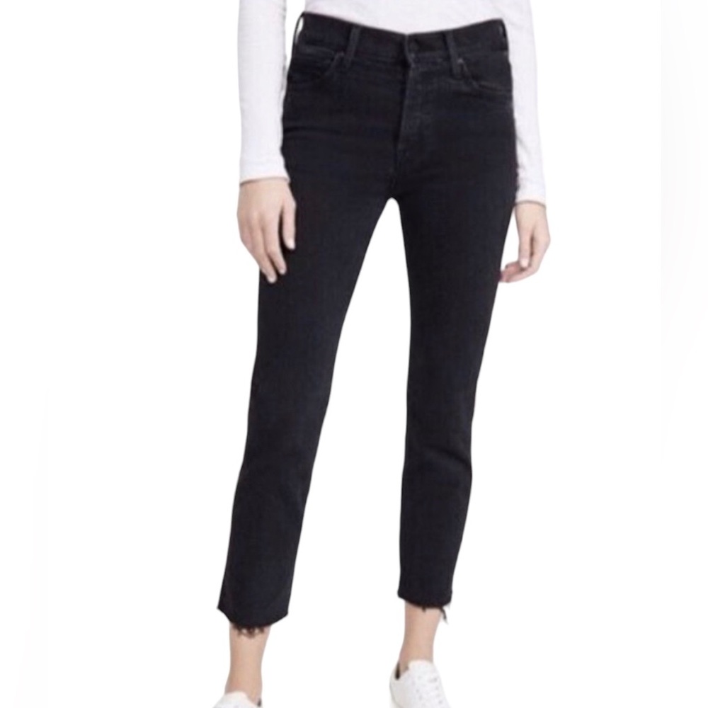 MOTHER SUPERIOR Rider Skimp High Waisted Jeans Black Who’s Sorry Now Size 25
